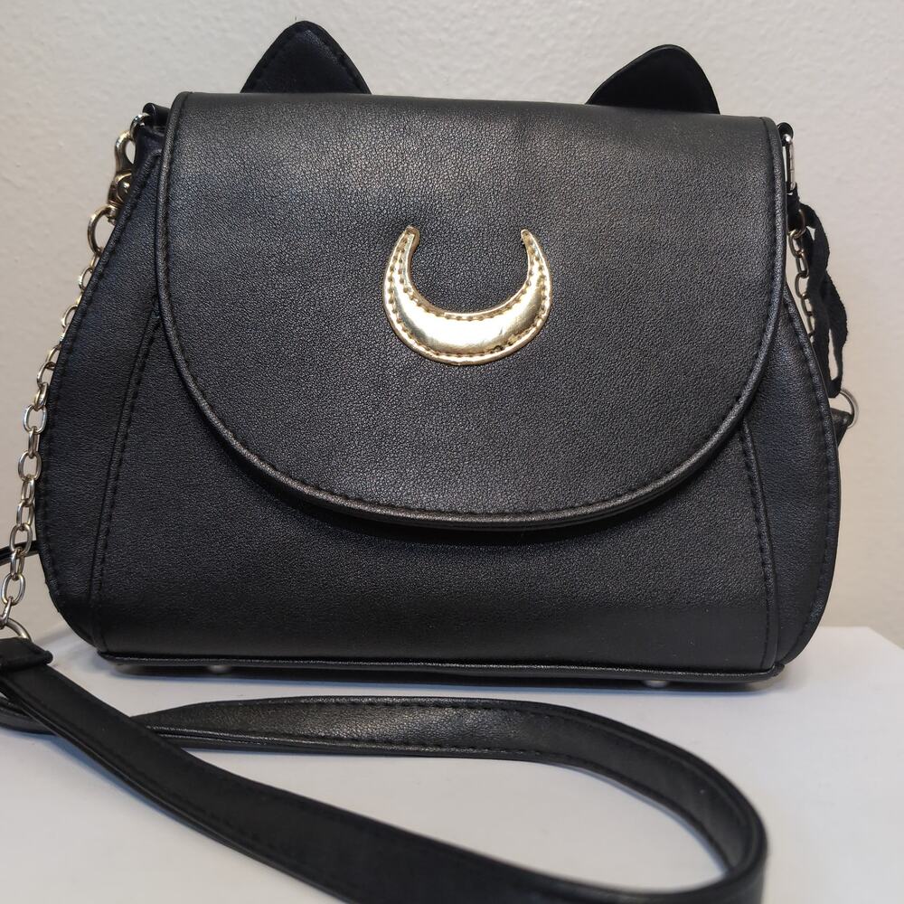 Crescent Moon Cat Ear Crossbody Bag